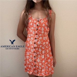American Eagle floral scoop neck mini dress